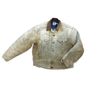 Vintage Carhartt Detroit Chore Jacket Size 44 – Blanket Lined, Distressed Workwe